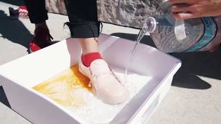 XpreSole-Water repellent shoes made from coffee grounds.