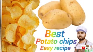 BEST POTATO CHIPS | 4K FULL VIDEO | EASY RECIPE | HOW TO MAKE POTATO CHIPS | CHEF BSP | #trending