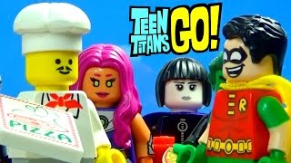 Teen Titans Pizza Party Gets Frozen | LEGO Story Animation - BrickQueen