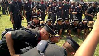 Newly Commissioned officers celebrating - IMA Josh, IMA POP June 2016 - IMA Push-ups