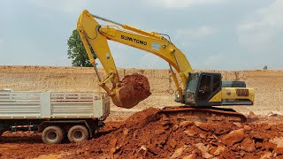 จัดเต็มอุ้ม บุ้งกี๋ใหญ่ SUMITOMO SH350LHD คันนี้จัดเต็มจริงๆ#excavator #sumitomo#thailand