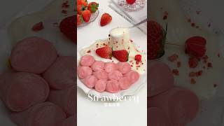 免烤箱少女心小甜品🍓軟糯香甜草莓鮮奶麻薯 Strawberry Milk Mochi #teatime #homemade #recipe #yummy #dessert #picnic