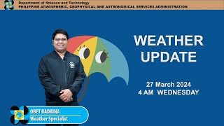 Public Weather Forecast issued at 4AM | March 27, 2024 - Wednesday