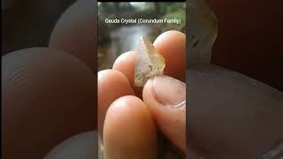 Natural Geuda Crystal Heating Gemstone (Corundum Family) ගෙවුඩ ස්ඵටික​ #shorts