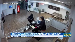 Armed robbery at Kunia vape shop caught on surveillance video