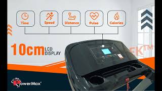 PowerMax Fitness TD M1 A1 Series   Light, Foldable, Electric Treadmill 100% Pre Installed