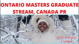 ONTARIO MASTERS GRADUATE STREAM || Joyce K Nurse Canada