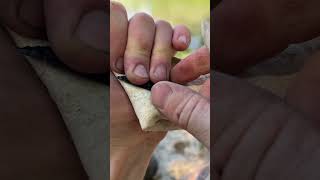Making Obsidian Arrowhead with PRIMITIVE TOOLS #bushcraft #survival #primitive #outdoors #asmr
