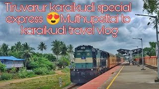 Muthupettai-karaikudi 😍😍travel vlog #trainvlog #muthupettai #delta #tn50 #train #railfans #karaikudi