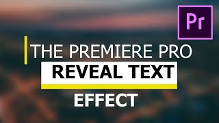 How To Reveal Animated Text /Create Lower Thirds  In Premiere Pro CC  (Tutorial)