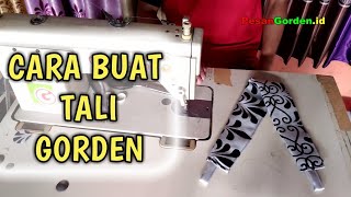 Cara Jahit Tali Gorden Korden Dari Bahan - How to make curtain ties 085287651175   #tutorial #gordyn