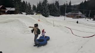 ICOANA CAVNIC SKI SLOPES ( PÂRTIILE ) CAVNIC VIDEO SNOWTUBING ATMOSPHERE #gopro12 #travel #viral