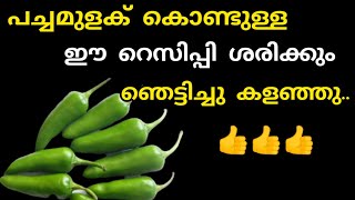 പച്ചമുളക് ഉണ്ടോ.?😱 ഇതുണ്ടെങ്കിൽ ചോറ് തീരുന്ന വഴി അറിയില്ല..|| Pachamulak Recipe In Malayalam