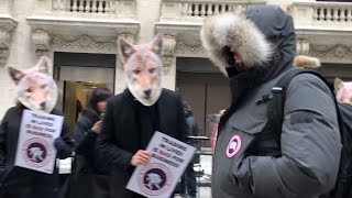 Canada Goose Protest at NY Stock Exchange