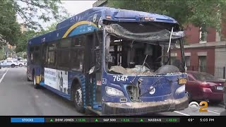 MTA Bus Removed From Brooklyn Building