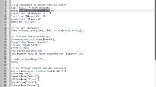 PHP MySQL - Implement a Database Search