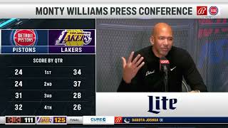 Monty Williams PostGame Interview | Detroit Pistons vs Los Angeles Lakers