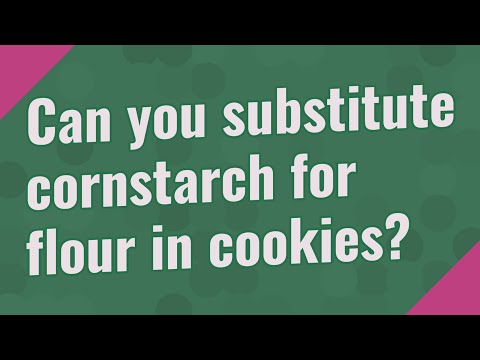 Can you substitute flour for cornstarch in cookies?