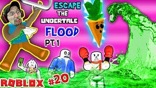 Roblox Flood Escape Undertale Drowning Sick Town Fgteev 20 Gameplay Skit - roblox zombieskini bottom bosses spongebob squidward patrick star zombosses vs fgteev pt2 40