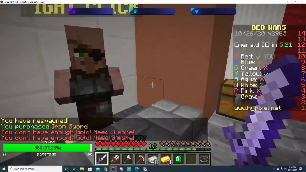 Playing Hypixel Youtube