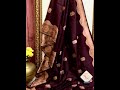 rich brown color pure katan banarasi silk saree