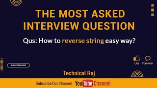 How to Reverse a String - JavaScript in Hindi #javascript #reactjs #coding #interview