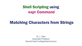 Shell Scripting Demonstration: Matching Characters in Two Strings Using the expr Command