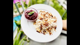 SWEET PULAO AND DATE CHUTNEY/ GHEE RICE AND FRUIT CHUTNEY /MANGALOREAN CATHOLIC WEDDING DELICACY!