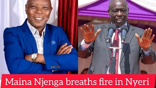 Finally Maina Njenga joined President Ruto today and did this in Nyeri Infront of former DP Gachagua