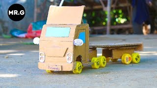 Truck Container DIY at home with cardboard