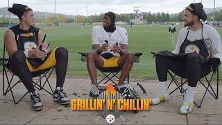 Grillin' N' Chillin' with Pat Freiermuth, Zach Gentry and George Pickens | Pittsburgh Steelers