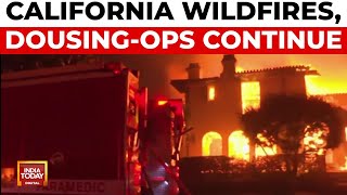 California Wildfire: First Responders Hailed Amidst Firefighting Efforts In Mulholland Drive