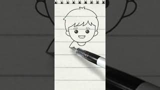 Drawing Cute Easy Boy ❤ #howtodraw #boy #short