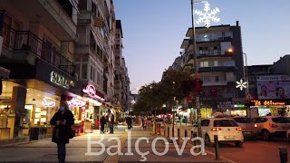 Izmir Balçova Night Walking Tour, January 2021 | Turkey 4K 60fps