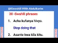 Learn Swahili: 30- Common phrases