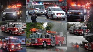 [Sirens \u0026 Horns] Tappan, NY Fire Department 21-75 Wetdown - Truck Celebration