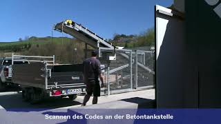 Beton2Go Betontankstelle \u0026 Baustoff-Kiosk (Selbstbedienungsterminal) Anwendervideo