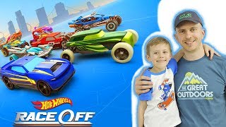 МАШИНКИ: ЛУЧШАЯ Бесплатная гоночная Игра Hot Wheels: RACE OFF. Даник и Папа