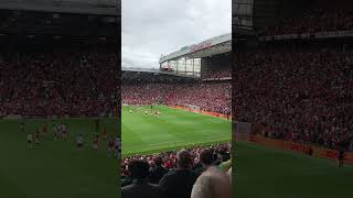 Bruno Fernandes misses a penalty in front of the Stretford End - Manchester United vs Aston Villa