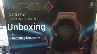 Unboxing Emerge Vortex Gaming Chair + Samsung DEX cable