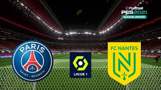🔴 Paris Saint-Germain vs Nantes | French Ligue 1 2022/23 | eFootball PES Gameplay