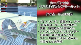 【超速GP】シーズン129GP タイム54.394秒 アクセルジャンプサーキット 【ミニ四駆】