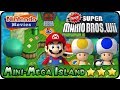 Newer Super Mario Bros. Wii - World B - Mini-Mega Island (100%, Multiplayer)