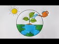 Save Tree💚 Save World💚 Poster Drawing 💚💚 Easy Drawing 🎨 Painting