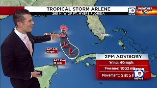 Tropical Storm Arlene: Track goes around Florida