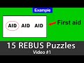 15 REBUS Puzzles | Can you solve these word riddles?