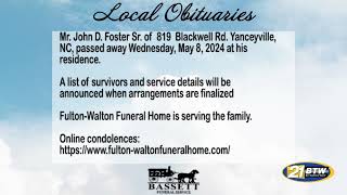 Obits for May 9, 2024