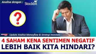 4 Saham Ini Berpotensi Turun Lagi Karena Sentimen Negatif! Simak Analisa Menggunakan Stockbit