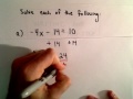 solving two step linear equations