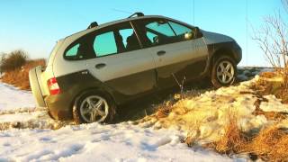 Renault Megane Scenic RX4 1.9DCi soft snow test